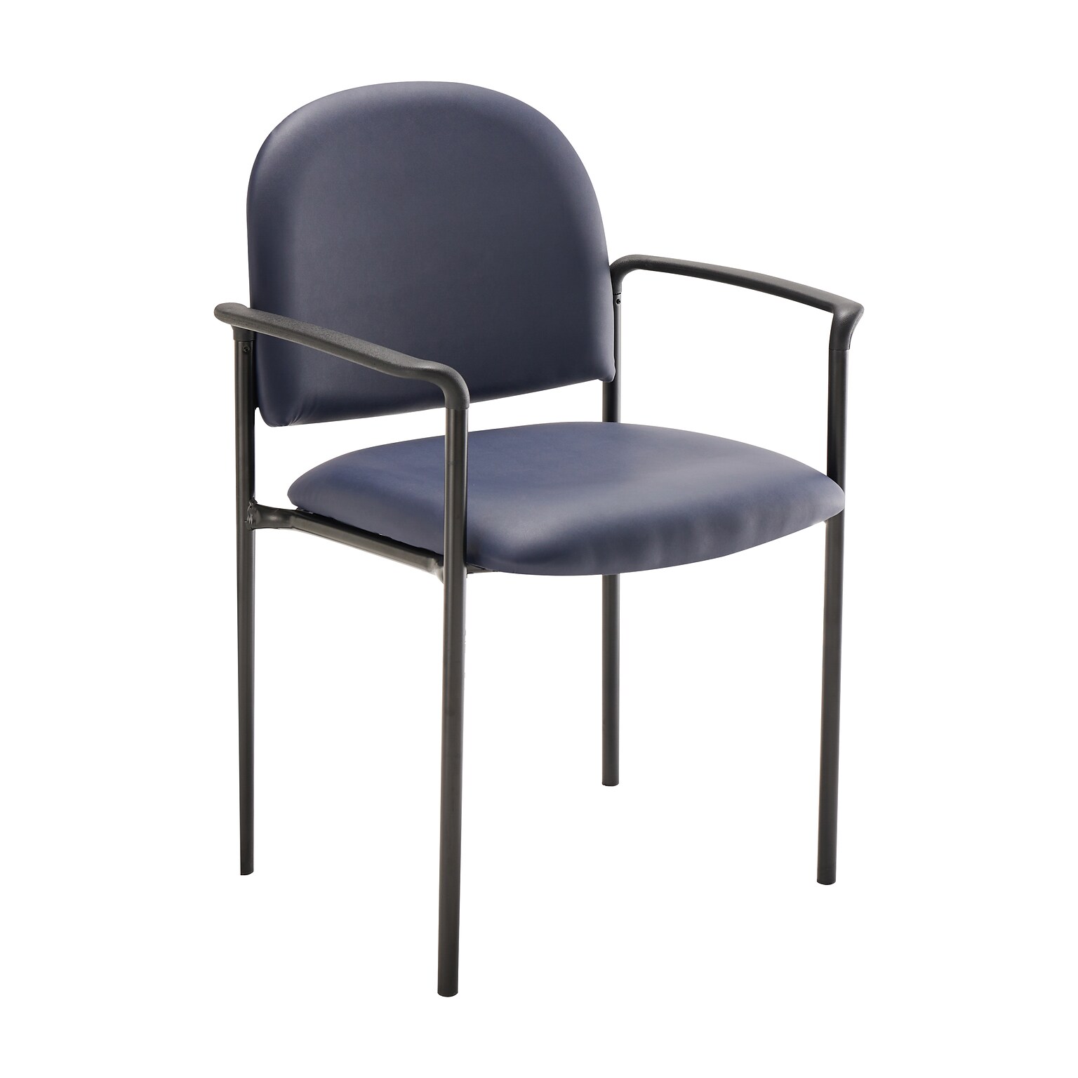 Flash Furniture Tiffany Vinyl Reception Side Stacking Chair, Navy (BT5161NVYVINYL)
