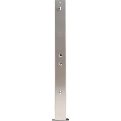 Global Industrial 84H Outdoor Water Shower, 2 Nozzles, Stainless Steel (670434)