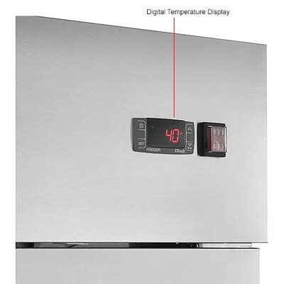 Global Industrial Nexel Reach-In Freezer, 1 Solid Door, 23 Cu. Ft., Stainless Steel (243009)