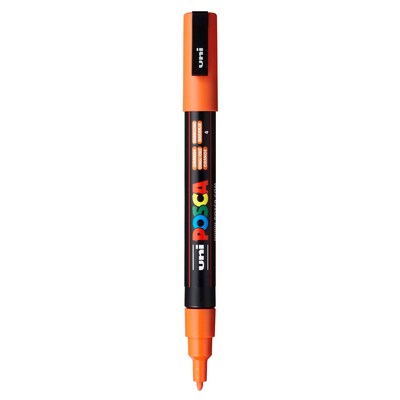 POSCA PC-3M Water Based Paint Marker, Fine Bullet Tip, Orange, 3/Pack (UBCPC3MORANGE-3)
