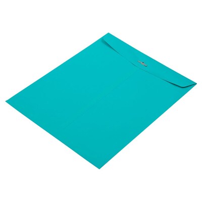 JAM Paper Open End Clasp Catalog Envelope 10" x 13", Sea Blue, 100/Box (900766073)