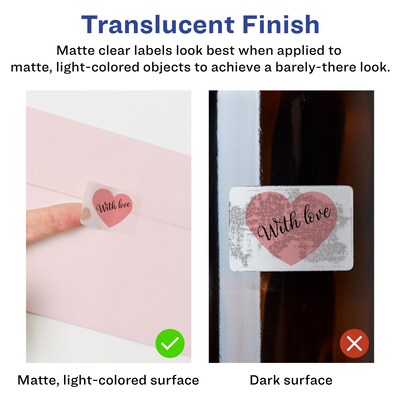Avery Laser/Inkjet Rectangle Multipurpose Labels, 1 x 2-1/2, Clear, 1200/Box (94221)