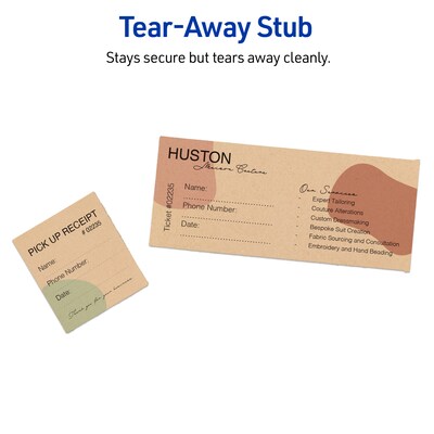 Avery Integrated Cards, 1-3/4" x 5-1/2", Matte Kraft Brown, 250/Pack (95288)