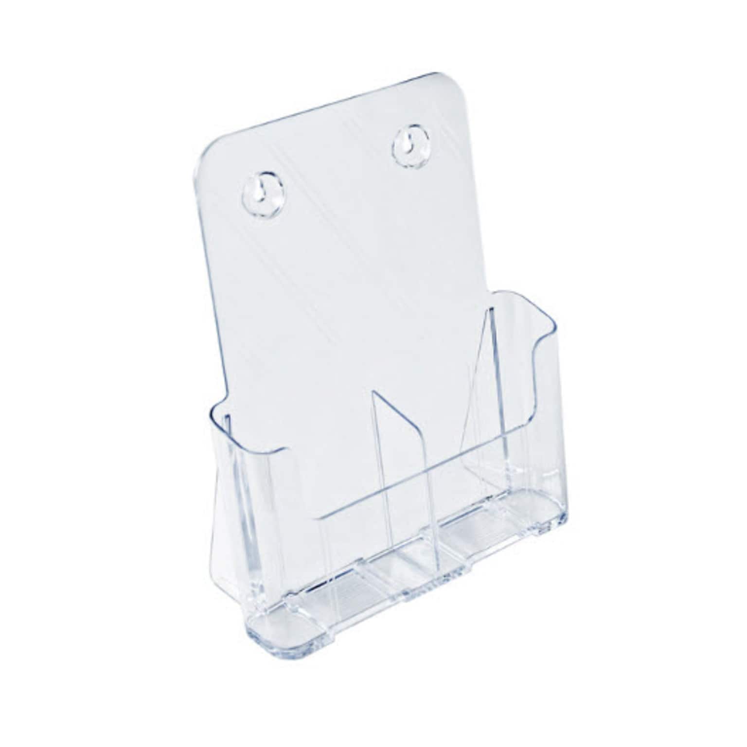 Azar Brochure Holder, 9.17 x 9.8, Vertical, Clear Acrylic, 2/Pack (252386)