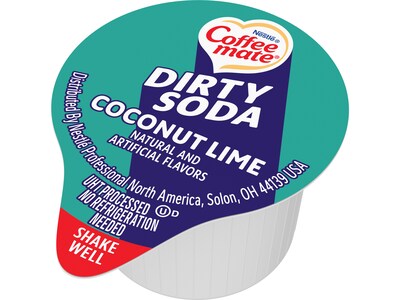 Coffee mate Dirty Soda Coconut Lime Dairy Free Liquid Creamer, 0.38 oz., 50/Box (12601355)