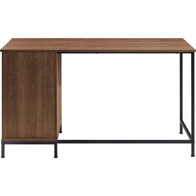 Lorell SOHO  55" W Desk with Side-Drawers, Walnut (LLR97615)