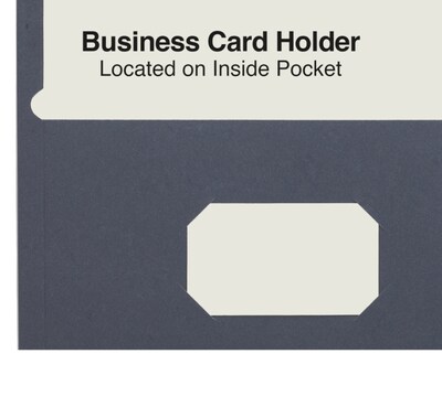 Staples Smooth 2-Pocket Paper Folder, Navy, 25/Box (27539-CC)