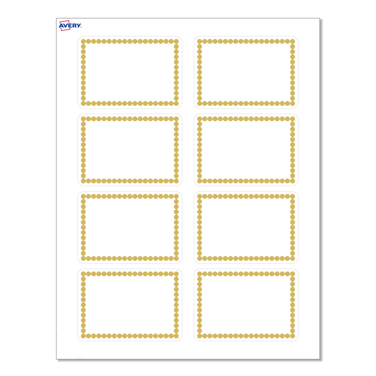 Avery Laser/Inkjet Rectangle Multipurpose Labels, 2-1/3 x 3-3/8, White, 80/Pack (S00-EY1)