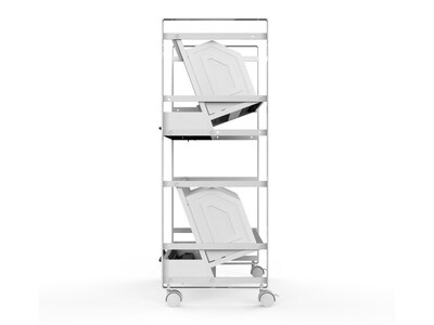 Luxor 32-Unit Tablet/Chromebook Open Charging Cart, White Steel (LOTM32)