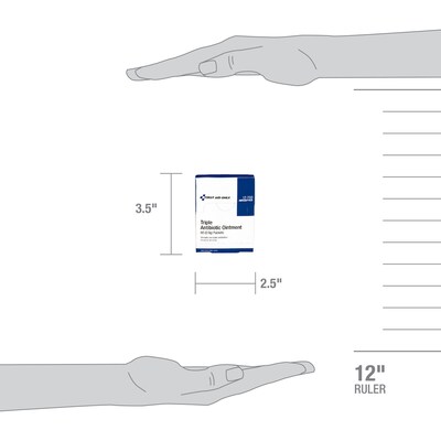 First Aid Only Triple Antibiotic Ointment Packets, 0.03 oz., 60/Box (12-700)