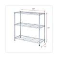 Alera® 3-Shelf Metal Shelving Unit, 36 Width, Silver (ALESW833614SR)