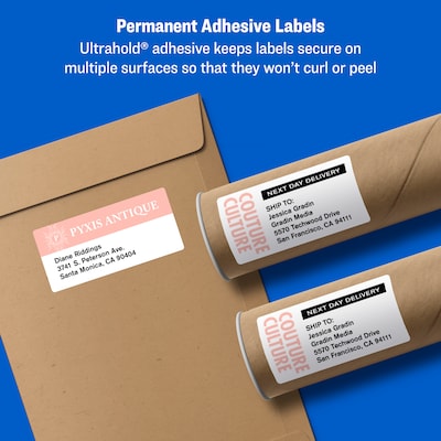 Avery TrueBlock Inkjet Shipping Labels, 2" x 4", White, 1,000 Labels/Box (8463)
