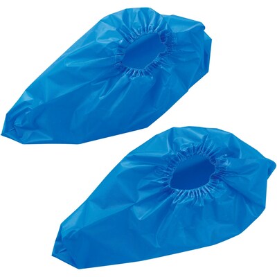 Global Industrial Water Resistant Disposable Shoe Covers, Size 12-15, Blue, 150 Pairs/Case (708199B)