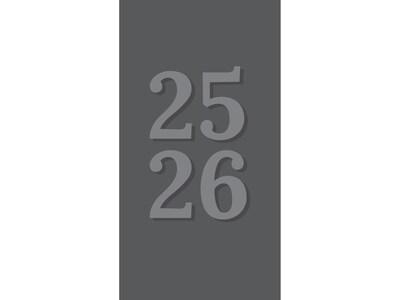 2025-2026 Willow Creek Charcoal 3.5 x 6.5 Monthly Planner, Paper Cover, Charcoal/Gray (46920)