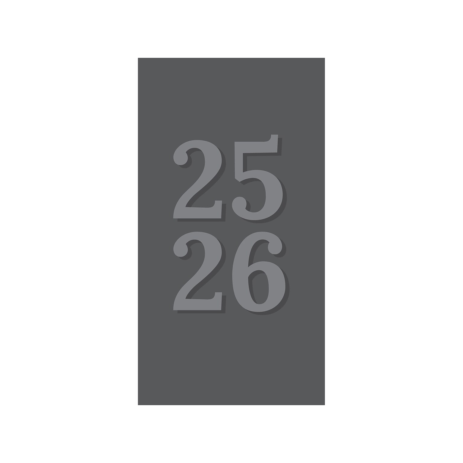 2025-2026 Willow Creek Charcoal 3.5 x 6.5 Monthly Planner, Paper Cover, Charcoal/Gray (46920)