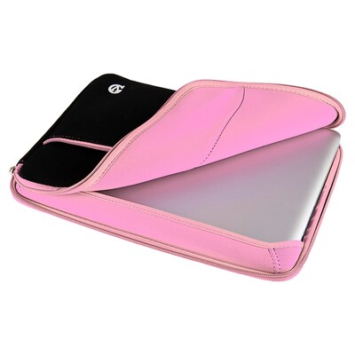 Vangoddy Neoprene Laptop Sleeve for 12" Laptop, Black/Pink