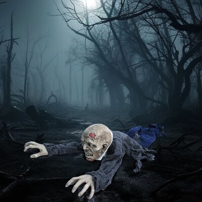 Haunted Hill Farm Animatronic Crawling Zombie (HHGBZOMB-2LSA)
