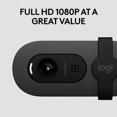 Logitech Brio 105 Full HD 1080p Webcam, 2 Megapixels, Black (960-001579)