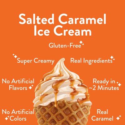 ColdSnap Premium Salted Caramel Ice Cream Mix, Single Serve Pods, 12 Pods/Pack, COLDSNAP MACHINE REQUIRED (600040)