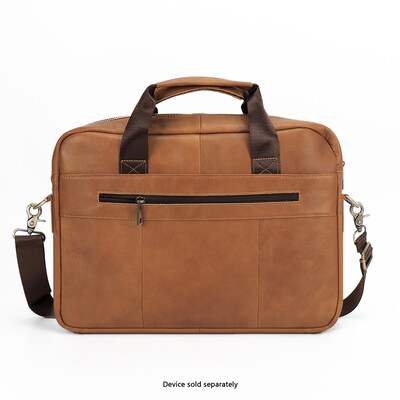 SaharaCase Leather Briefcase, Laptop Compatible, Light Brown (LT00083)