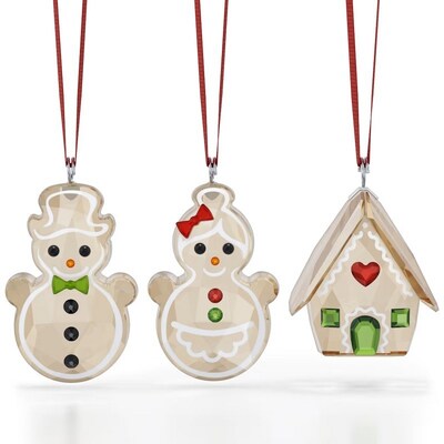 Swarovski Holiday Cheers, Ornament Set Gingerbread