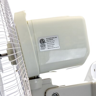 Vie Air 16" Oscillating Wall Fan, 3-Speed, White (938109798M)