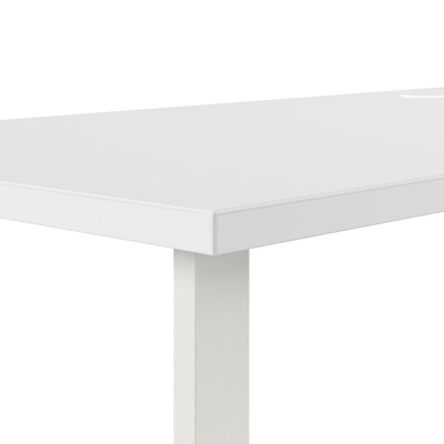 Bush Business Furniture Hustle 72"W L Shaped Computer Desk with Metal Legs, White (HUS001WH)