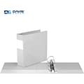 Davis Group Premium Economy 3 3-Ring Non-View Binders, D-Ring, White, 6/Pack (2305-00-06)