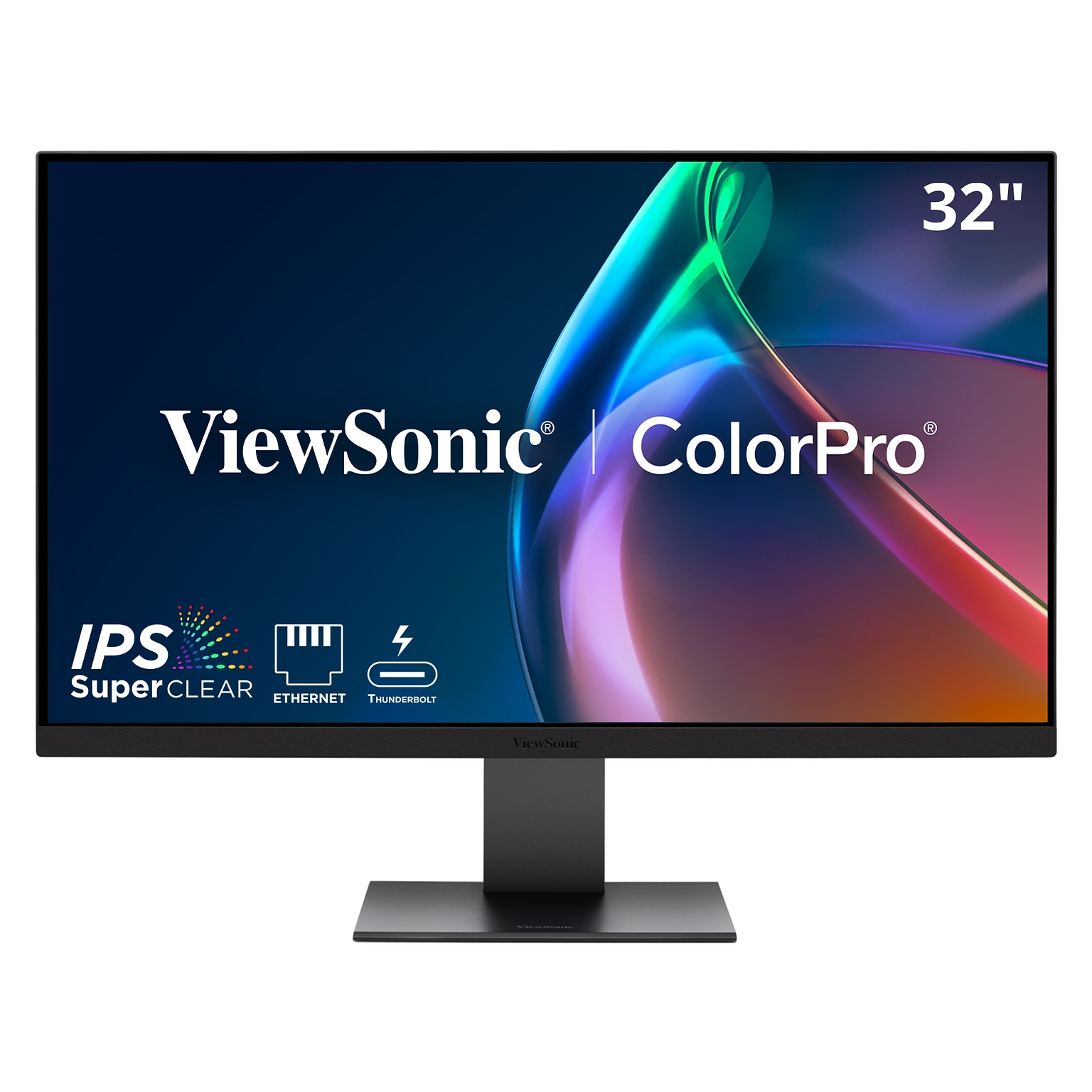 ViewSonic ColorPro 32 4K Ultra HD 60Hz LCD Monitor, HDR400, Height Adjustable, Universal Docking Station, Black (VP3276T-4K)