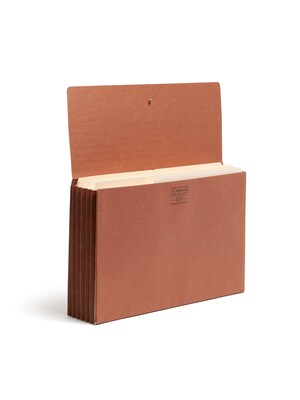 Smead End Tab Wallet with Flap and Cord Closure, 5-1/4 Expansion, Legal Size, Redrope, 10/Box (7114