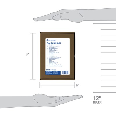 First Aid Only First Aid Kit Refill, ANSI 2021 Class A, 25 People, 94 Pieces (91359)