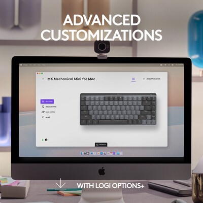 Logitech MX Mechanical Mini for Mac Wireless Ergonomic Keyboard, Space Gray (920-010831)
