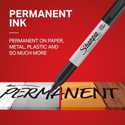 Sharpie Permanent Markers, Fine Point, Black, 36/Pack (1884739)