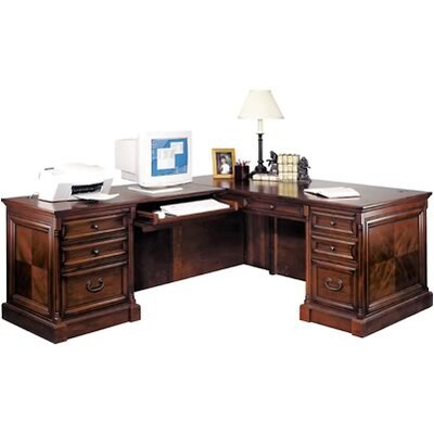 Martin Furniture Mount View Collection; Left-Hand L Workstation