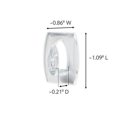 Command Mini Hooks, 0.5 lb., Clear, 30/Pack (17006CLR-30NA)