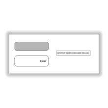 ComplyRight Moistenable Glue Security Tinted Double-Window Tax Envelopes, 3 7/8 x 8 3/8, 50/Pack (