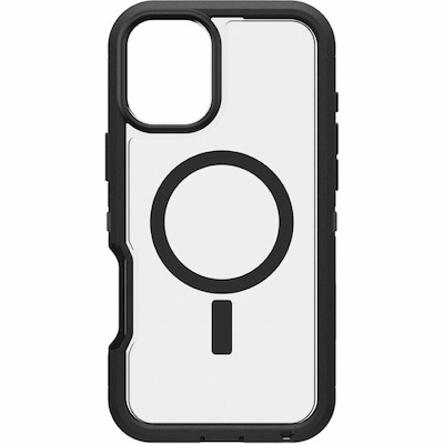 OtterBox Defender XT MagSafe Compatible Phone Case for Apple iPhone 16 Plus, Shock Absorbing, Dark Side Clear/Black (77-99674)