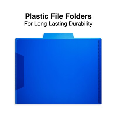 Staples File Folders, 1/3-Cut Tab, Letter Size, Assorted Colors, 6/Pack (TR10847/10847)