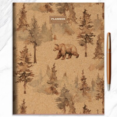 2027 TF Publishing Bear Tracks 9" x 11"  Monthly Standard Planner, Paperboard Cover, Multicolored (27-4700)