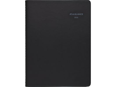 2025 AT-A-GLANCE QuickNotes 8.25 x 11 Weekly & Monthly Appointment Book, Faux Leather Cover, Black