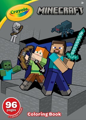 Crayola Minecraft Characters Youth Coloring Book, 96 Pages (04-0733)