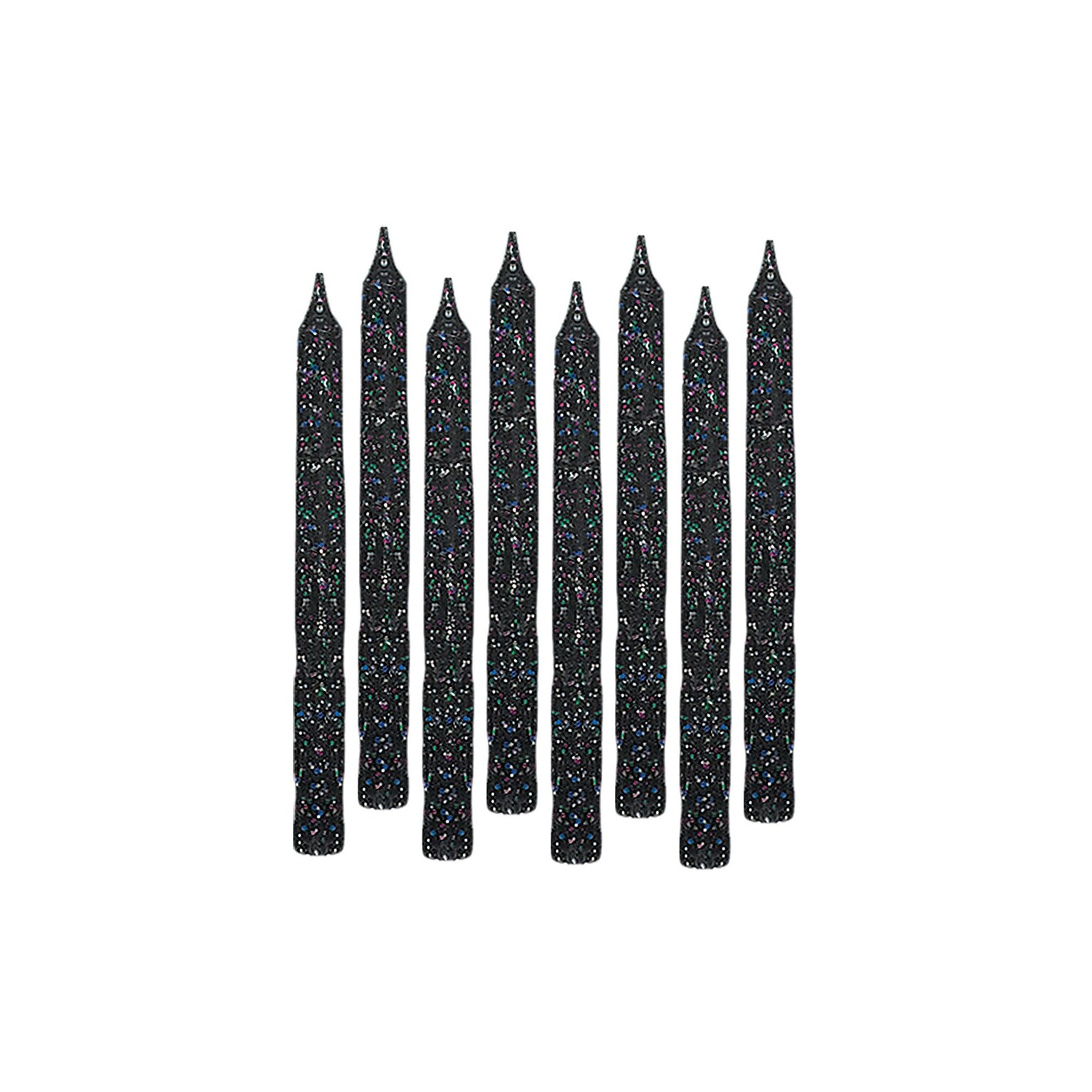 Party City Glitter Spiral Birthday Candles, Black, 24/Pack (AM170434)