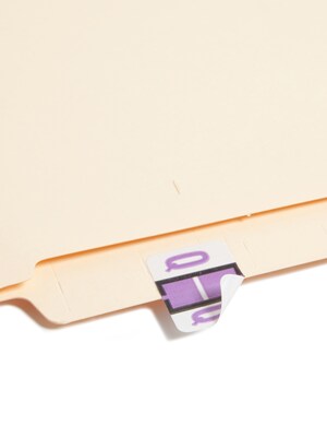 Smead BCCR Labels File Folder Label, Q, Lavender, 500 Labels/Pack (67087)