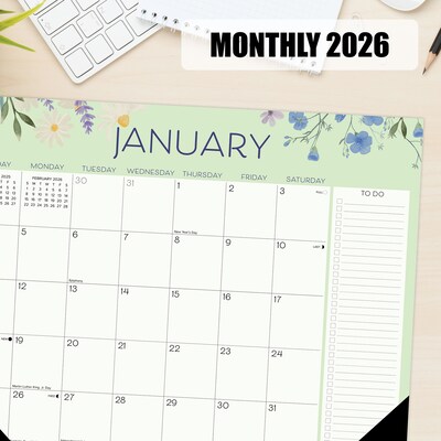 2026 Willow Creek Wildflowers 22" x 17" Monthly Desk Pad Calendar (57308)