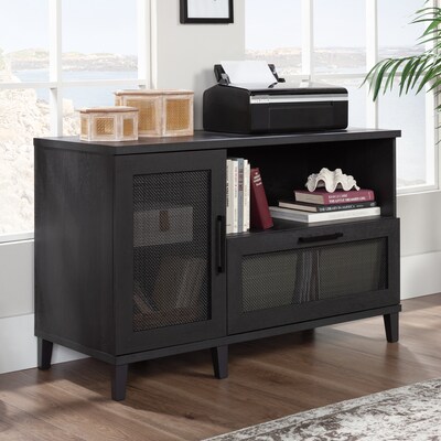 Sauder Tiffin Line File Cabinet, Letter/Legal Size, 30"H x 47"W x 20"D, Raven Oak (433268)