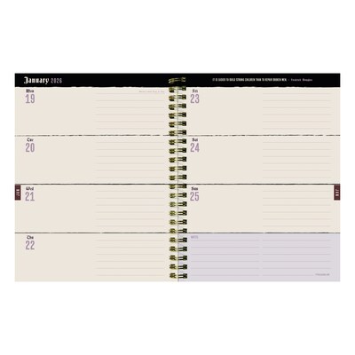 2025-2026 TF Publishing 6.5" x 8" Academic Year Weekly & Monthly Planner, Paperboard Cover, Black Velvet (AY26-9208)
