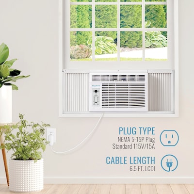 Keystone 115-Volt 6000 BTU Window Air Conditioner with Remote, White (KSTAW06DE)