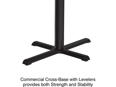 Correll Dry-Erase Markerboard Cafe Table, 30" x 48", Frosty White/Black (BCT3048DE-80)