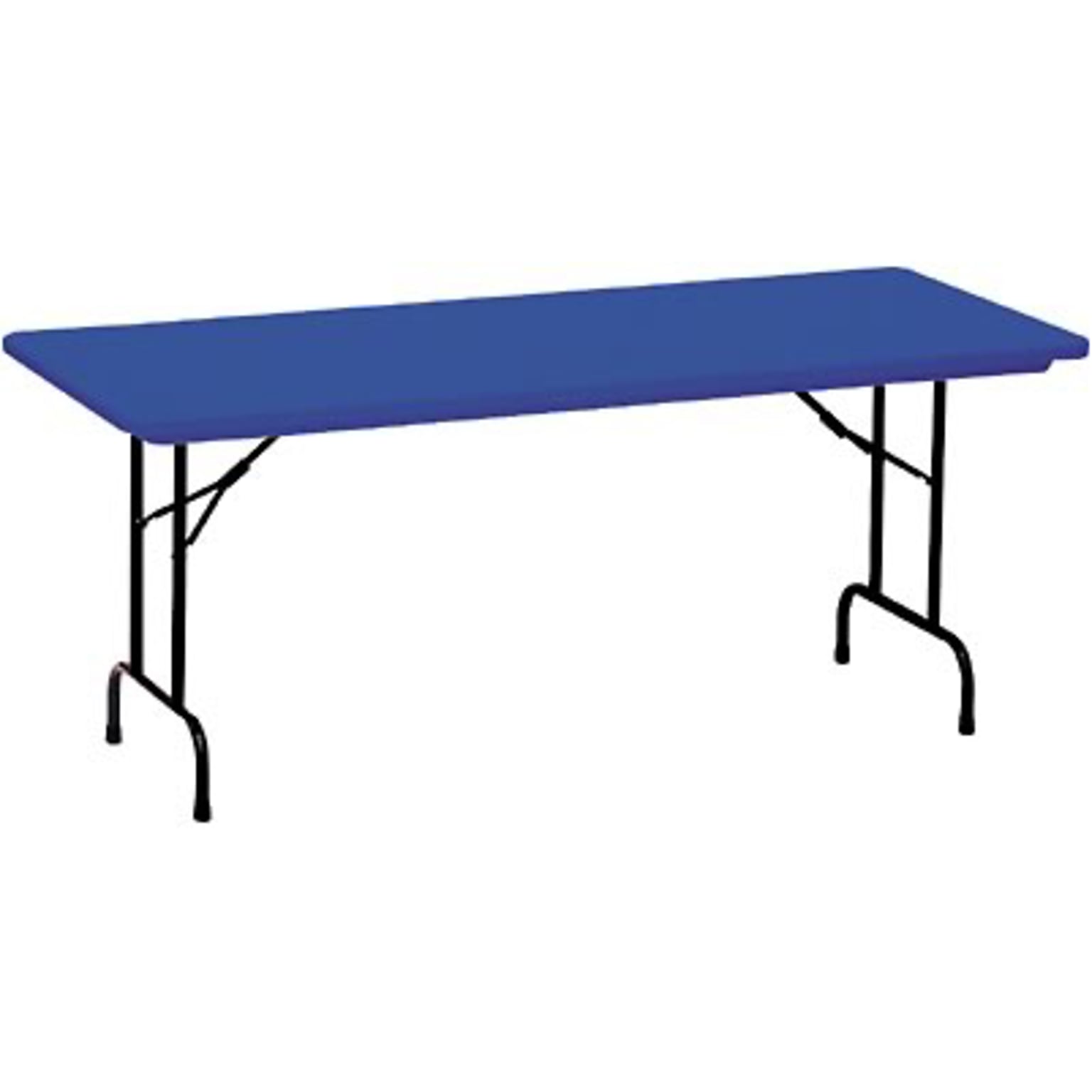 Correll® 30D x 60L Heavy Duty Plastic Folding Table; Blue Top