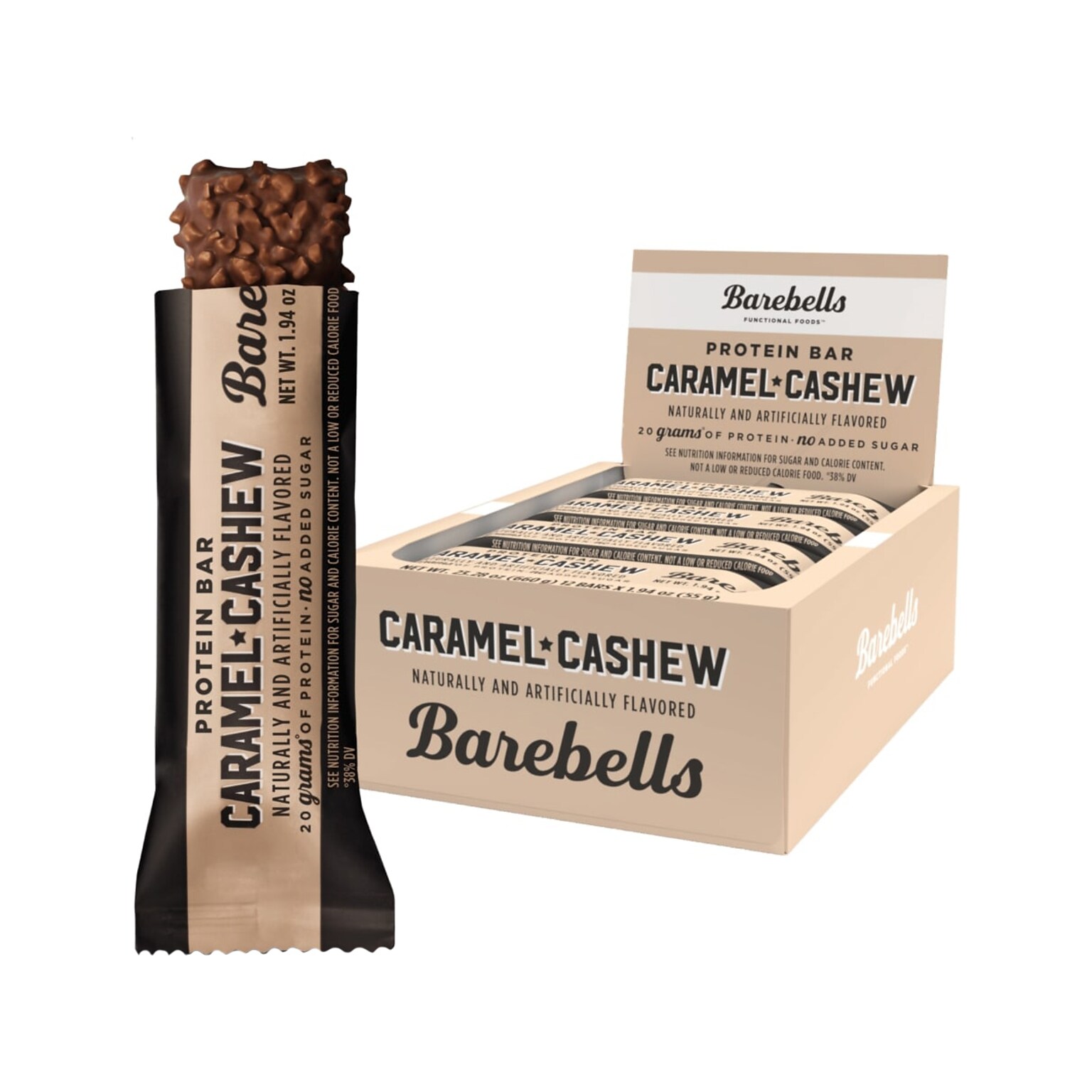 Barebells Caramel Cashew Protein Bar, 1.94 oz., 12 Bars/Box (B1022-USA)